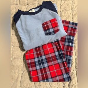 Lands End Long Sleeve Pocket Fleece Pajamas